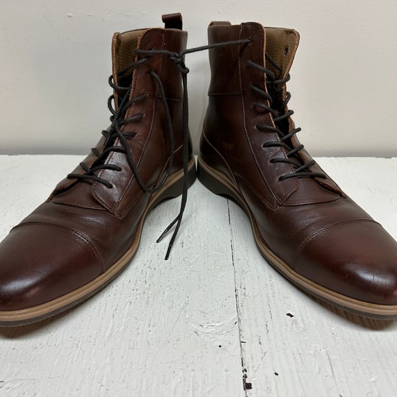 Amberjack Men\'s The Boot Chestnut Brown Leather Lace Up‎ Ankle Boots Size 11 M main image 11